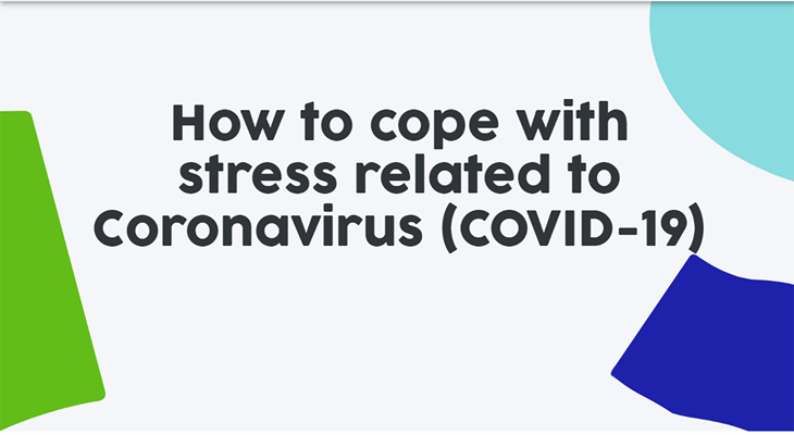 Title image "How to cope with stress related to Coronavirus"