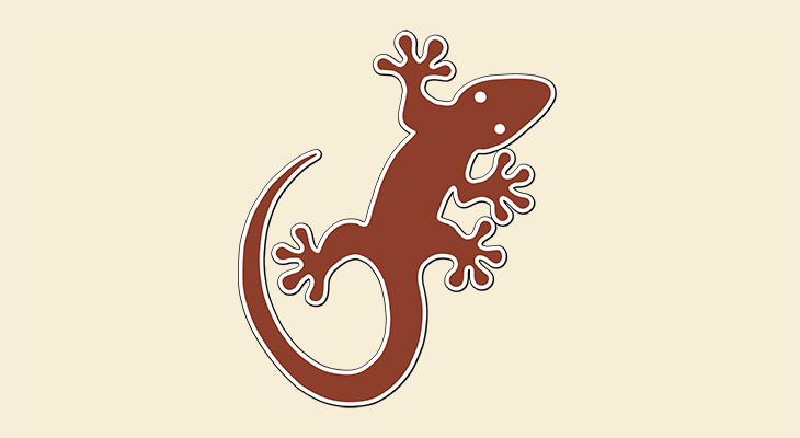Drawing of a gecko